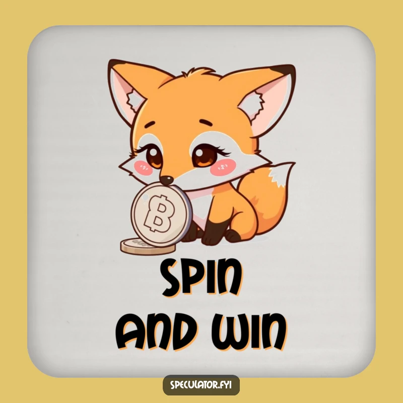 Funny Fox Coin Drink Coaster: Protect Surfaces with Hilarious Observation!