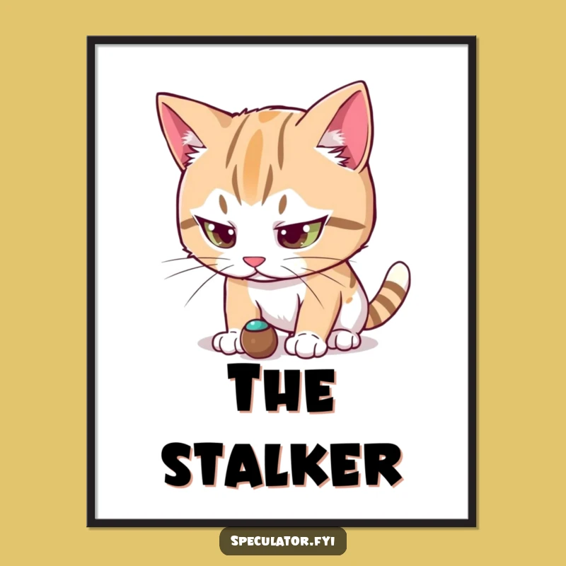 Funny Cat Focus Poster - Art for the Intensely Observant