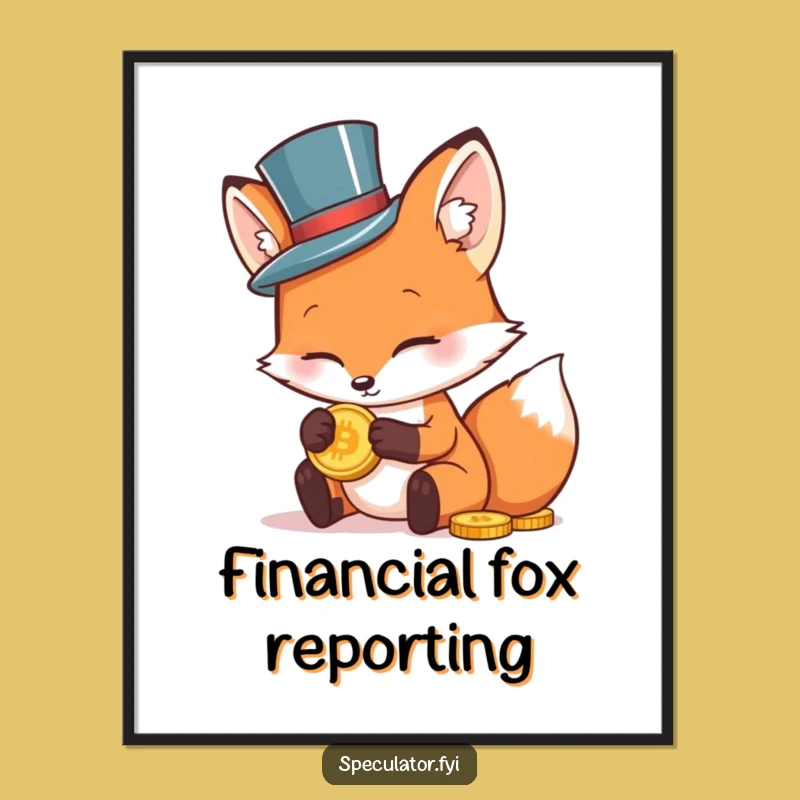 Funny Fox in Top Hat Poster - Elegant Investor Art, Humorous Wall Decor Gift