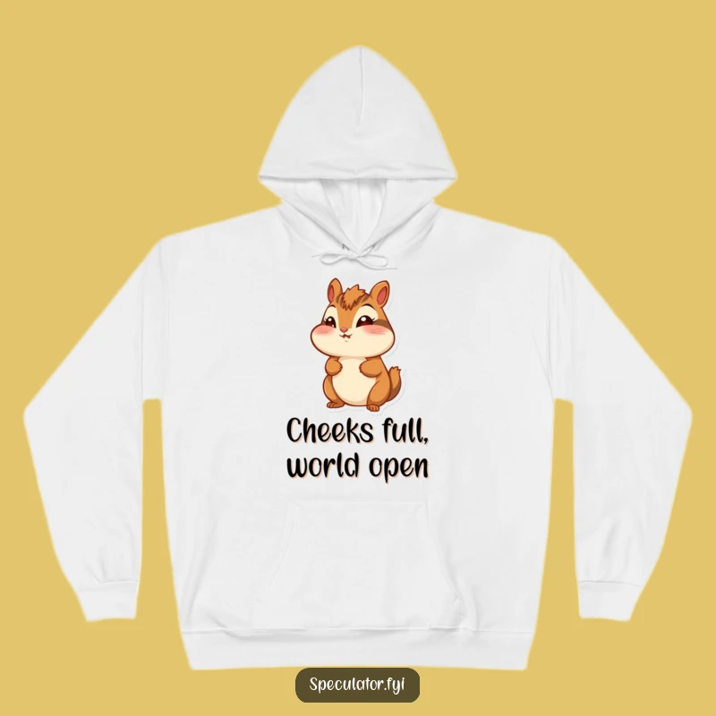 Funny Chipmunk Hoodie: Cozy Puffed Cheeks, Warm Wonder-Filled Gift