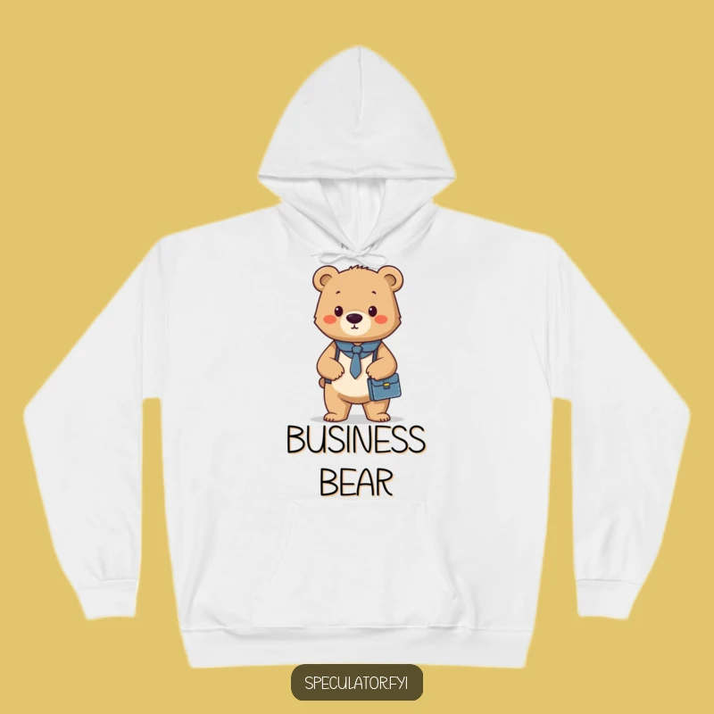 Cozy Funny Bear Cub Hoodie: Confident Professional's Gear for Warmth