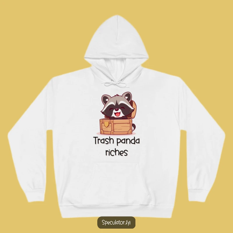 Cozy Funny Kawaii Raccoon Hoodie: Glee-Filled Treasure Hunt for Warmth