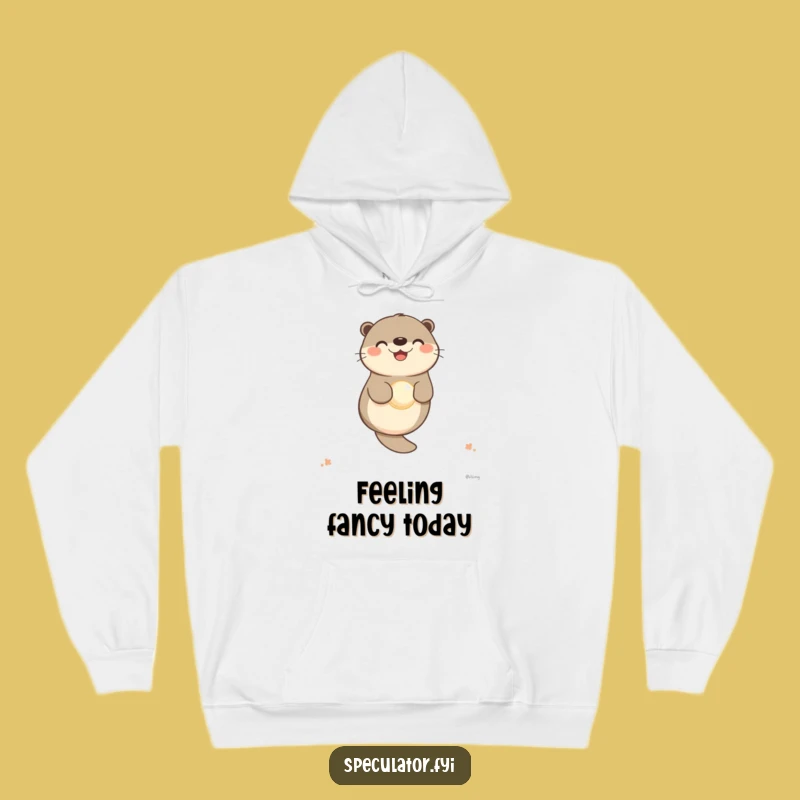 Cozy Funny Otter Pearl Hoodie: Wrap Yourself in Aquatic Bliss!