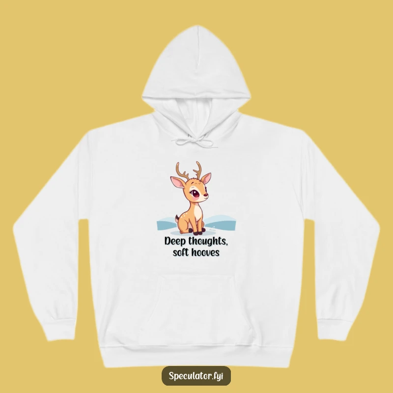 Cozy Funny Kawaii Deer Hoodie: Thoughtful Horizon Comfort for Relaxing