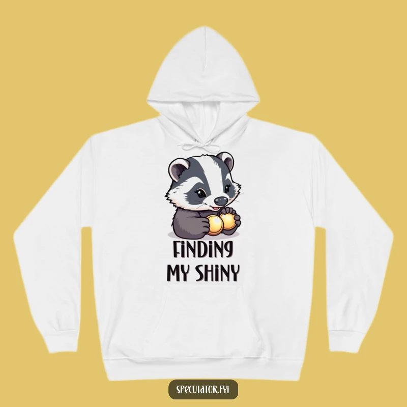 Funny Determined Badger Button Hoodie - Cozy & Curious Gift!