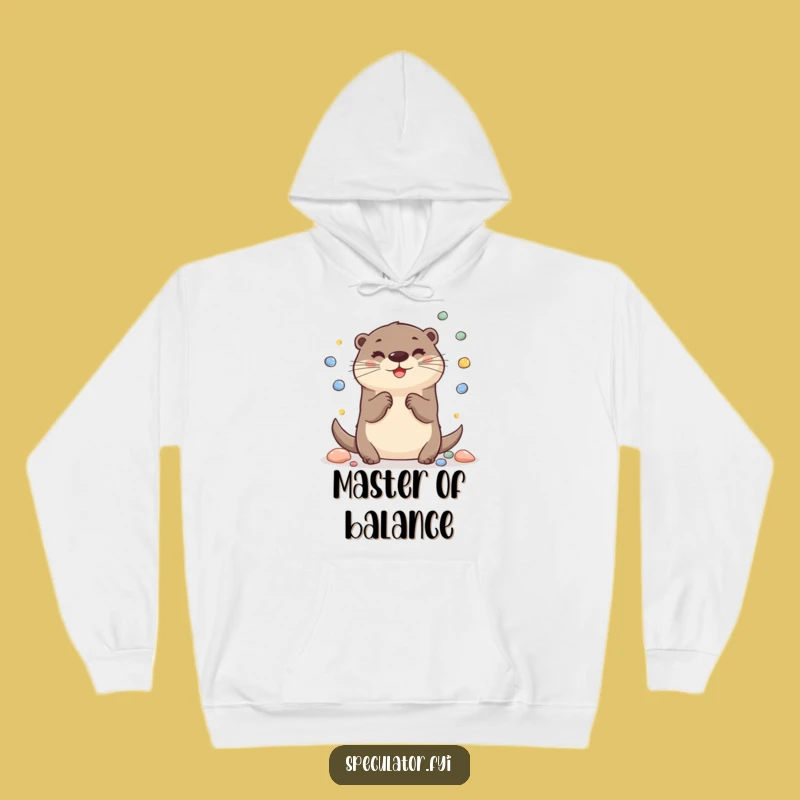 Funny Cheerful Otter Hoodie: Cozy Comfort with Playful Charm, Perfect Humorous Gift