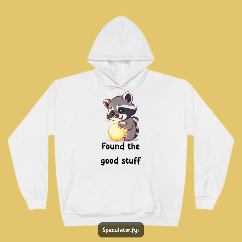 Funny Happy Raccoon Orb Hoodie - Cozy Mystery Gift!