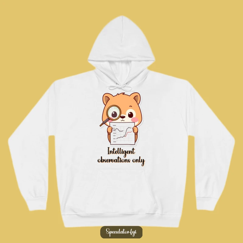Funny Kawaii Animal Hoodie: Cozy Monocle Creature, Hilarious Intellectual Warmth