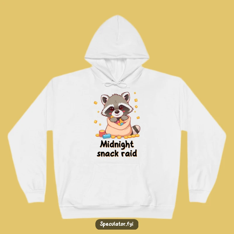 Cozy Funny Raccoon Riches Hoodie: Your Go-To for Cunning Comfort!