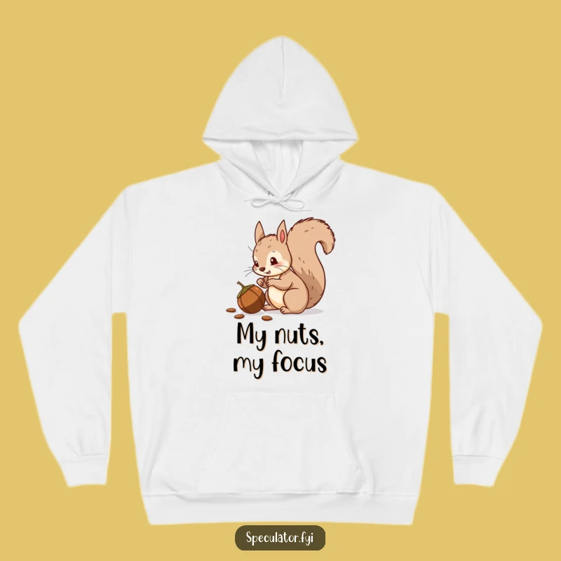 Funny Squirrel Hoodie: Cozy Suspicious Nut Lover, Warm Humorous Gift