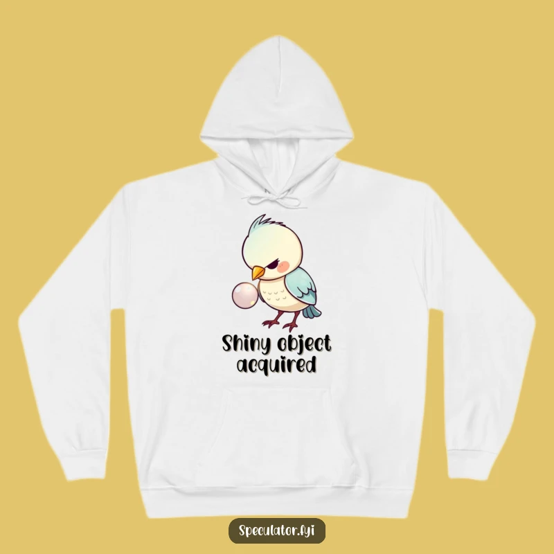 Cozy Funny Kawaii Bird Button Love Hoodie - Warm & Humorous Gift