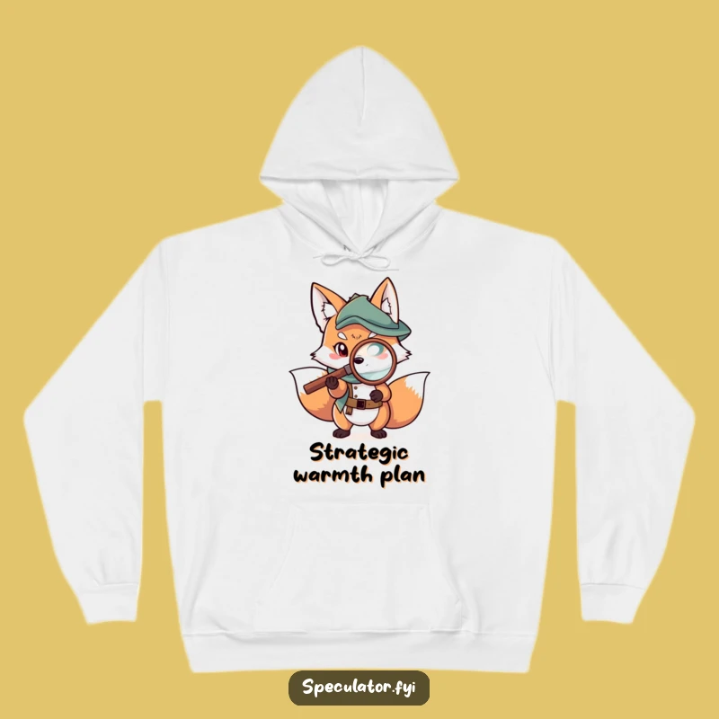Cozy Funny Fox Map Hoodie: Your Partner in Strategic Comfort!