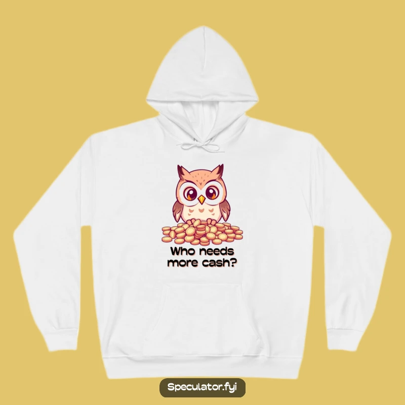 Cozy Funny Kawaii Owl Hoodie - Warm & Humorous Gift for Collectors