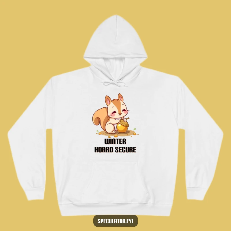 Cozy Funny Squirrel Gold Acorn Hoodie: Your New Favorite Humorous Sweatshirt!