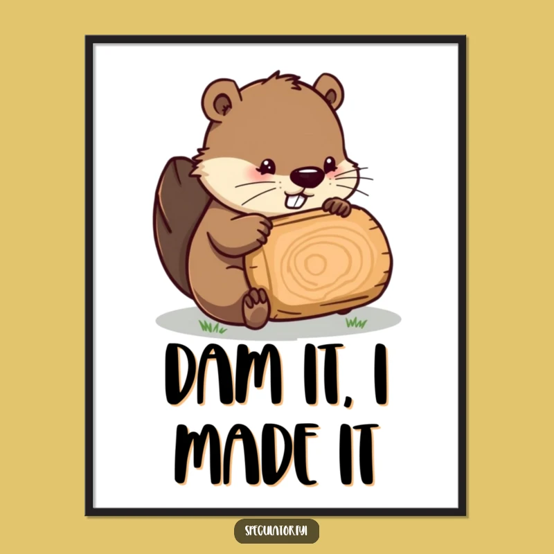 Funny Free Printable Beaver Wall Art: Resourceful DIY Downloadable Decor