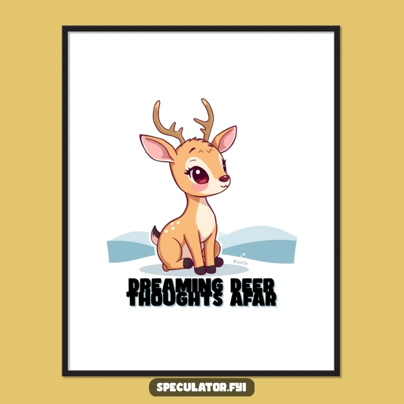 Peaceful Free Printable Wall Art: Deer's Horizon for a Calm Downloadable Decor