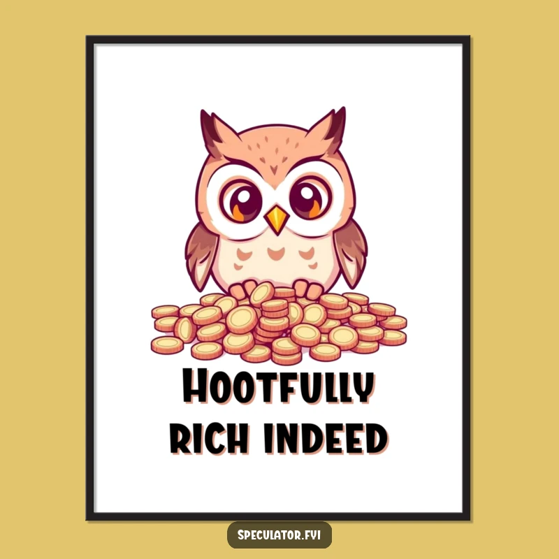 Free Printable Wall Art: Owlishly Rich - Funny Downloadable Art