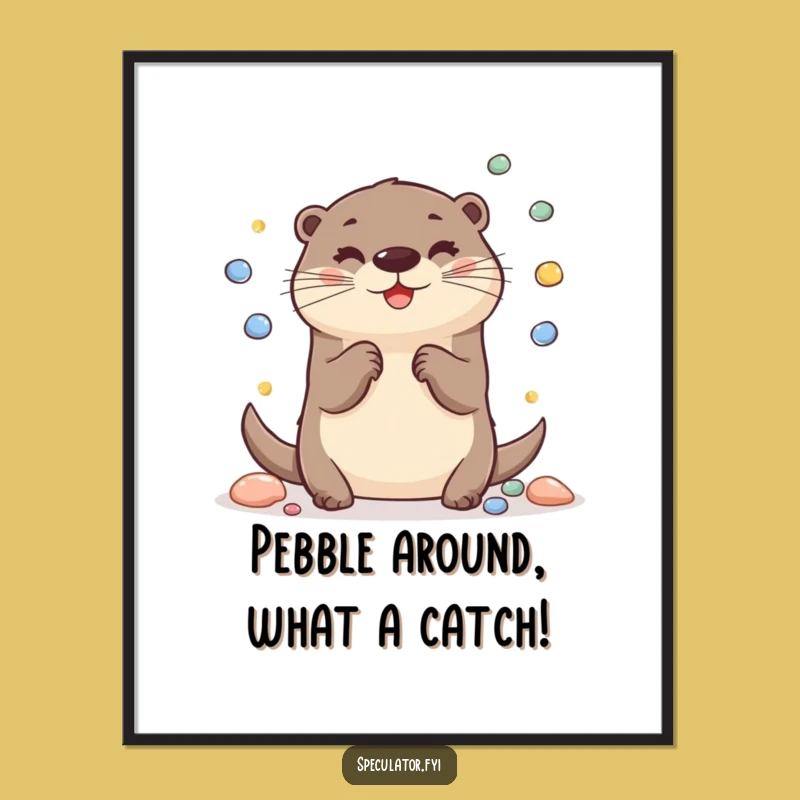 Free Printable Cheerful Otter Wall Art: Playful & Funny Downloadable Decor