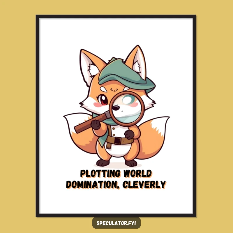 Free Printable Wall Art: Fox's Map of Mischief, Downloadable Decor