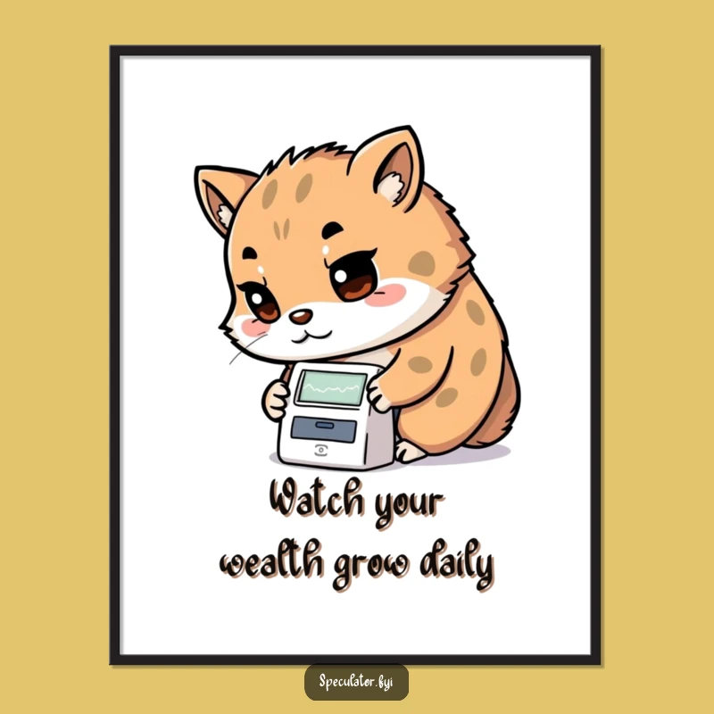 Free Printable Kawaii Stock Analyst Wall Art: Funny Downloadable Decor!