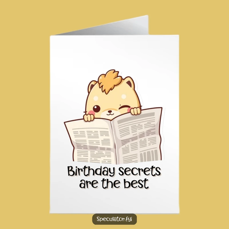 Free Printable Creature Birthday Card - Mysterious Downloadable Gift for Secret Keepers