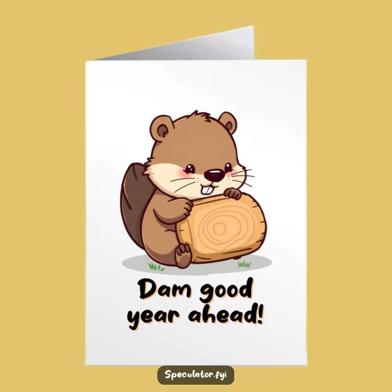 Free Printable Beaver Birthday Card: Funny Downloadable Gift for DIY Enthusiasts
