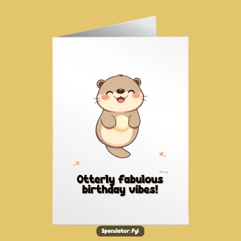 Free Printable Birthday Card: Happy Otter's Pearl, Perfect Humorous Downloadable Gift