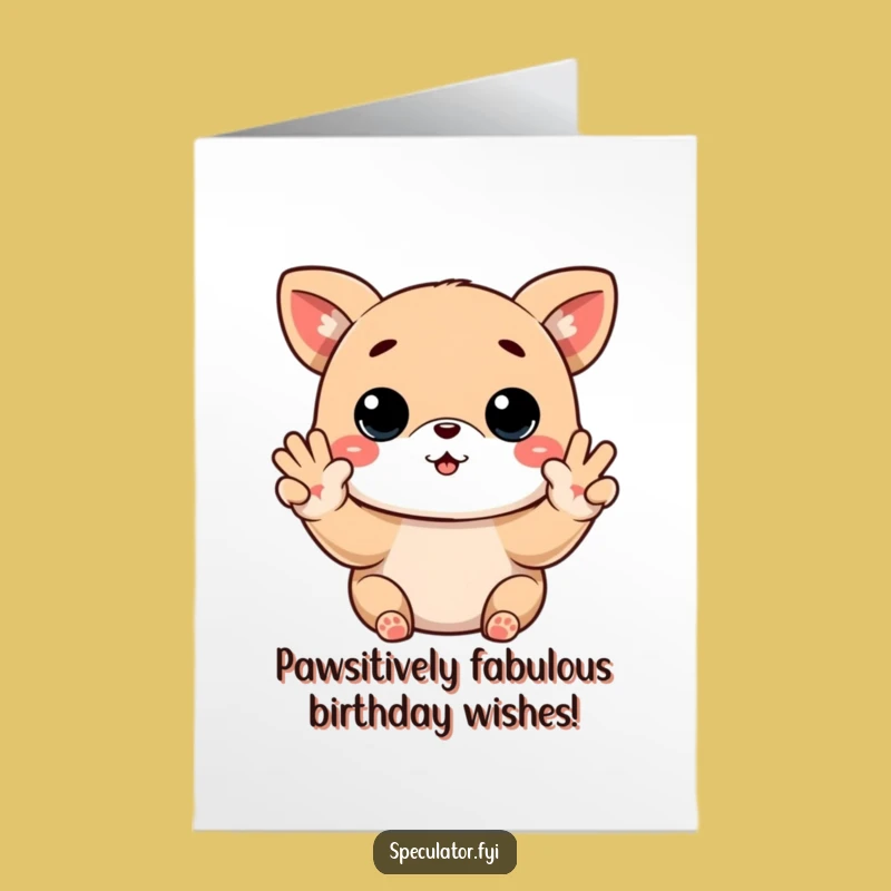 Free Printable Kawaii Animal Stock Trader Birthday Card: Funny Downloadable Gift!