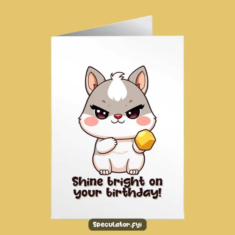 Free Printable Kawaii Treasure Hunter Birthday Card: Funny Downloadable Gift!