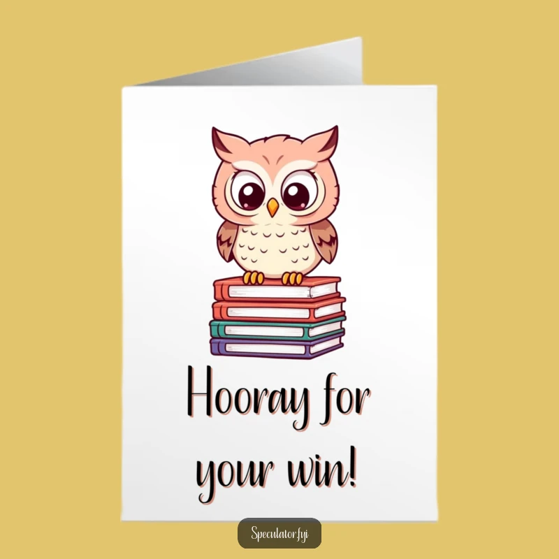 Free Printable Owl Congrats Card: Funny Book Calculation Downloadable Success