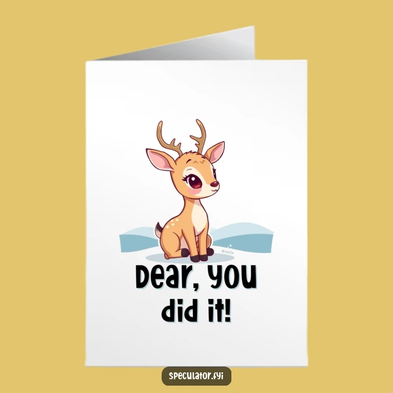 Inspiring Free Printable Congrats Card: Deer's Horizon for a Hopeful Downloadable Gift