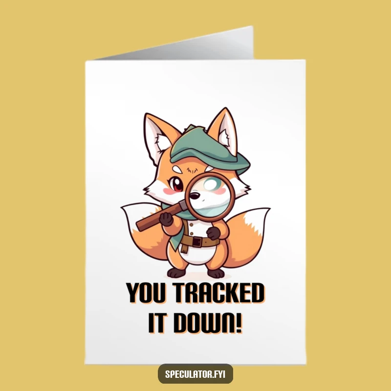 Free Printable Congrats Card: Fox's Discovery, Best Downloadable Gift