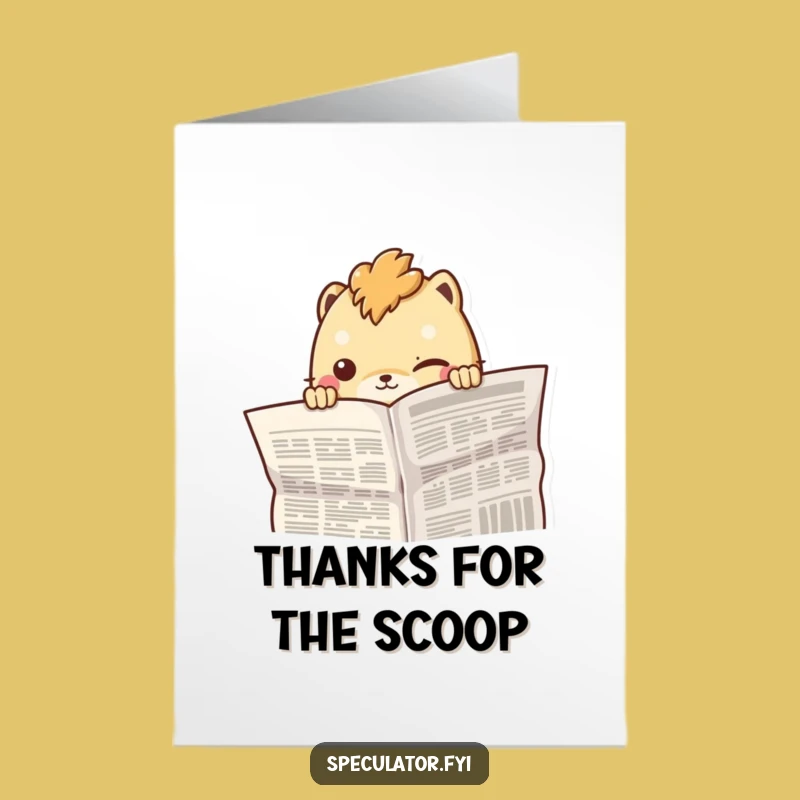 Free Printable Creature Thank You Card - Witty Downloadable Gift for Appreciation