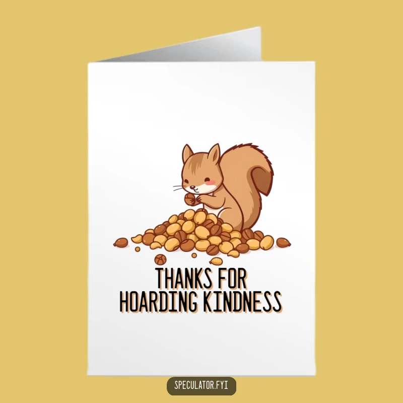 Free Printable Squirrel Thank You Card: Nutty Appreciation - Funny Downloadable Gift