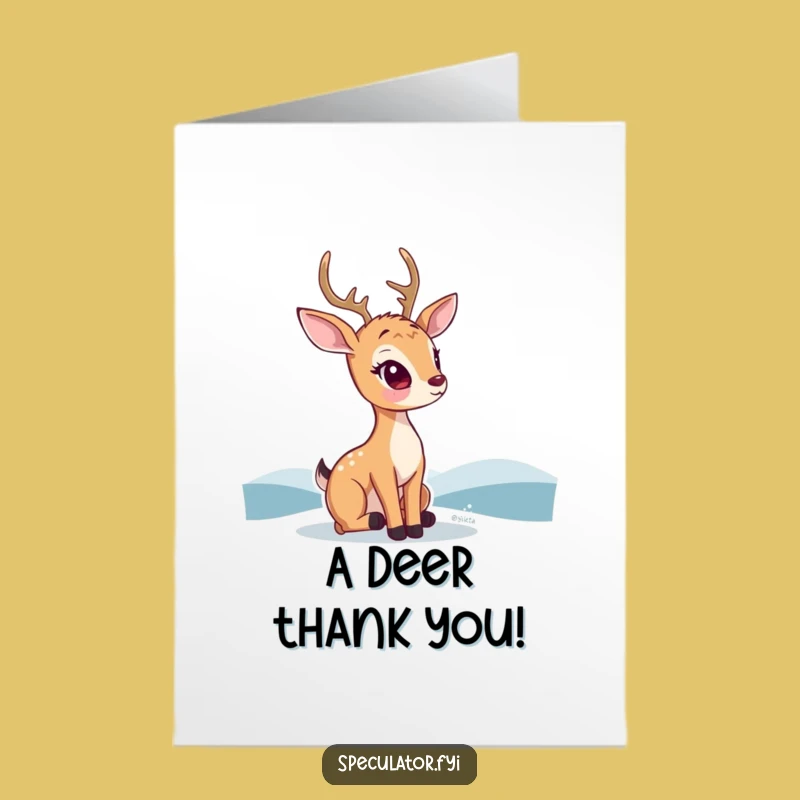 Heartfelt Free Printable Thank You Card: Deer's Horizon for a Meaningful Downloadable Gift