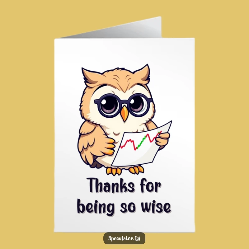 Free Printable Thank You Card: Owl's Wise Gratitude Funny Owl Downloadable Gift