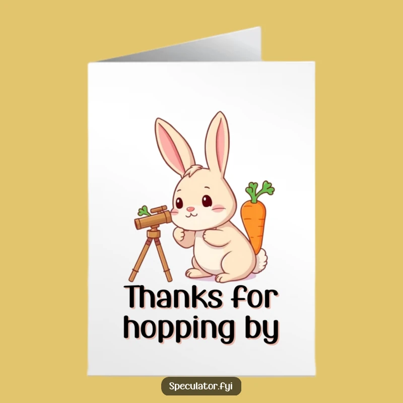 Free Printable Rabbit Thank You Card: Carrot Appreciation - Funny Downloadable Gift