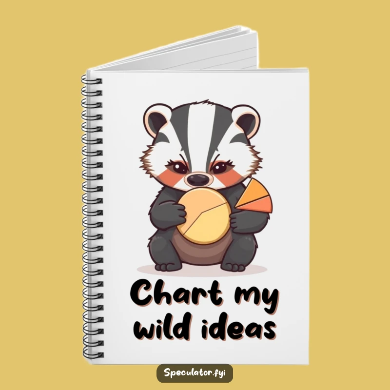 Funny Badger Pie Chart Notebook: For All Your Serious (and Funny) Notes