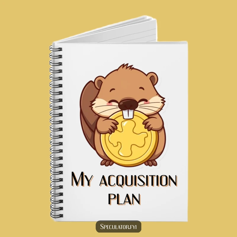 Funny Beaver Coin Notebook: Determined Journal for Ambitious Plans