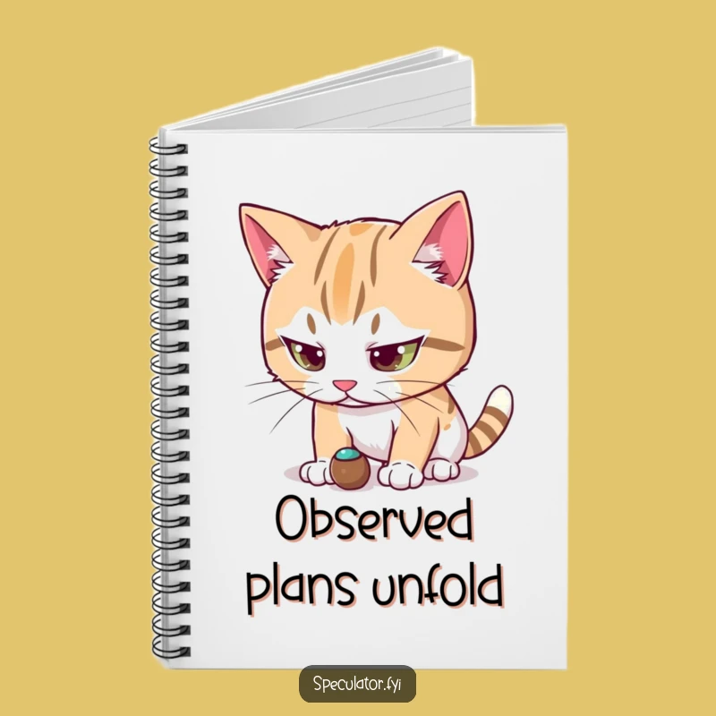 Funny Cat Focus Notebook - Jot Down Thoughts with Intense Clarity