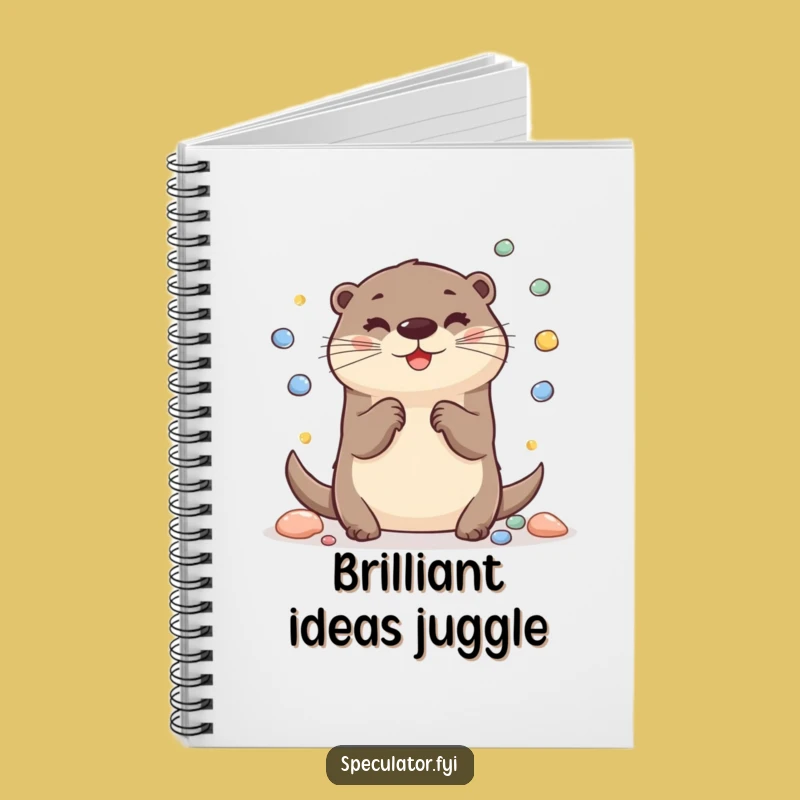 Funny Cheerful Otter Notebook: Jot Down Ideas with Playful Flair, Perfect Humorous Gift