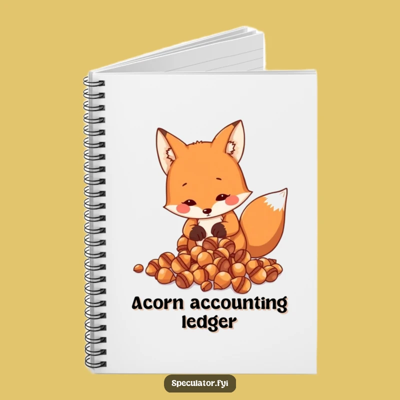 Funny Fox Acorn Counting Notebook - Jot Down Plans with Foxy Humor