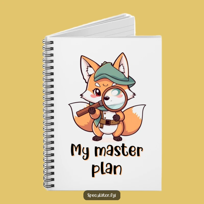 Funny Fox Map Notebook: Jot Down Your Brilliant Plans!