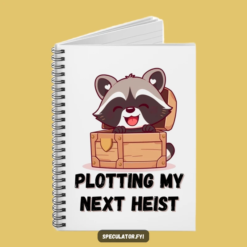 Funny Kawaii Raccoon Notebook: Glee-Filled Treasure Hunt for Your Notes