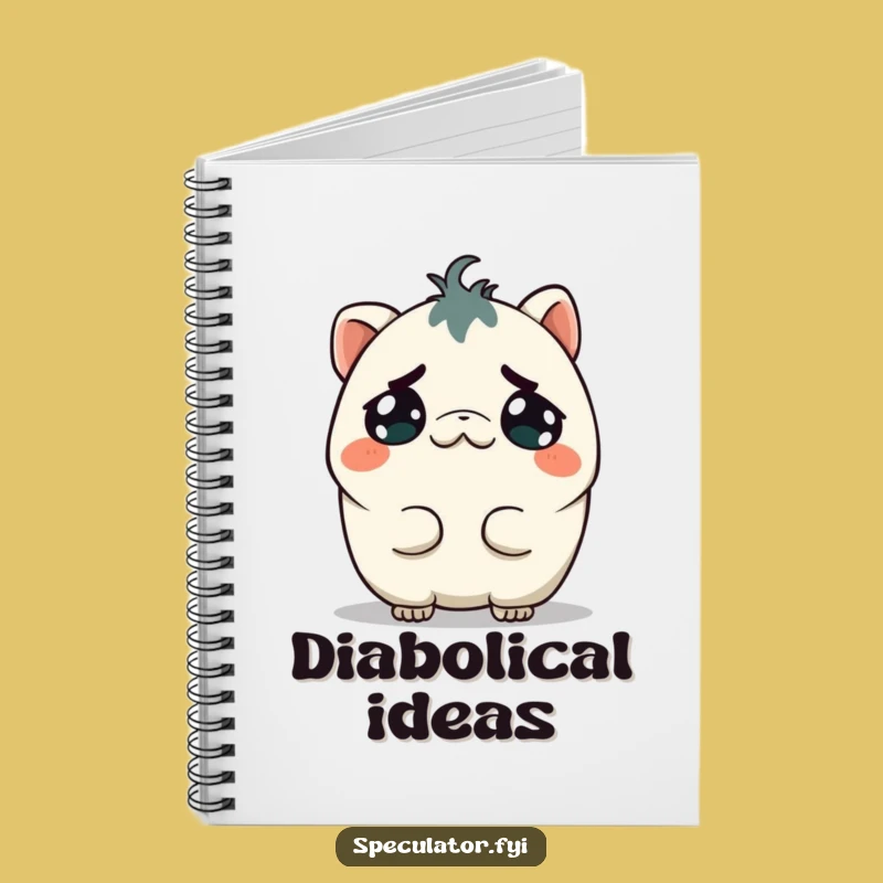 Funny Mischievous Kawaii Creature Notebook - Journal Gift for Plotters
