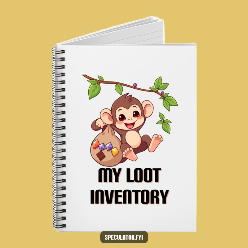 Funny Monkey Swinging Gems Notebook - Journal Adventurer Plans, Creative Humorous Gift