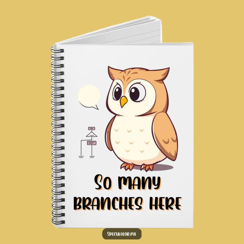 Funny Owl Flowchart Notebook: Jot Down Smart Ideas and Jokes