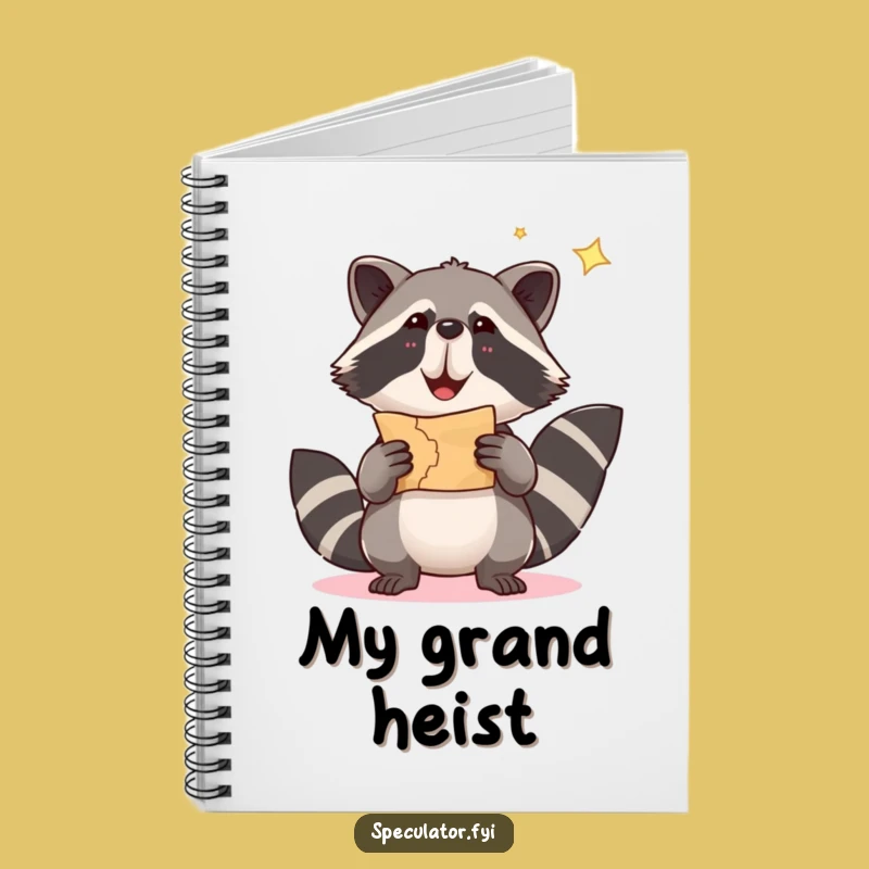 Funny Raccoon Treasure Map Notebook - Jot Down Funny Adventures!