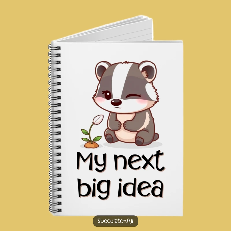 Funny Winking Badger Notebook: Garden Notes with Sneaky Flair, Perfect Humorous Gift