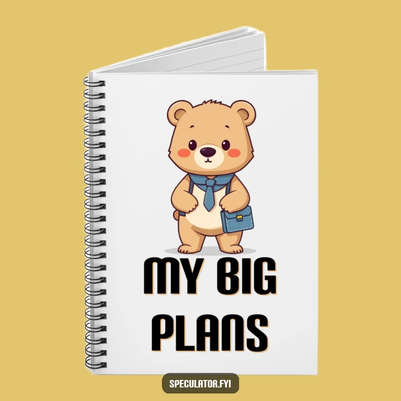 Funny Bear Cub Briefcase Notebook: Confident Journal for Professional Plans